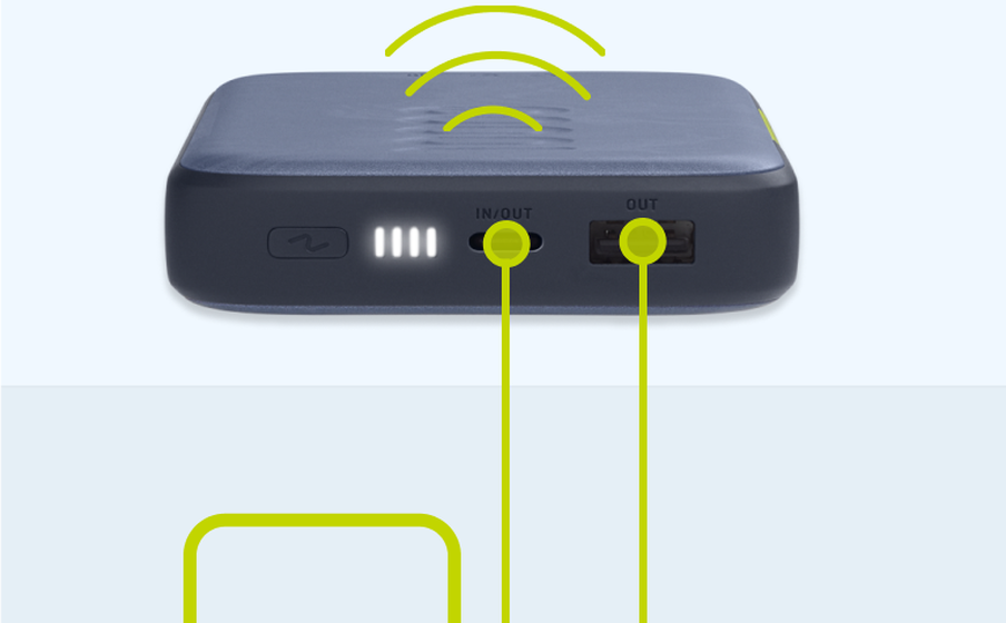InstantGo 10000 Wireless Recharge simultanée de trois appareils - Image