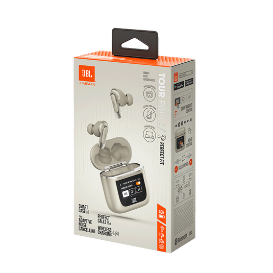 JBL Tour Pro 2 - Champagne - True wireless Noise Cancelling earbuds - Detailshot 10 image number null