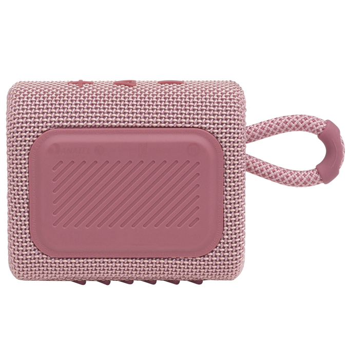 JBL Go 3 - Pink - Portable Waterproof Speaker - Back image number null