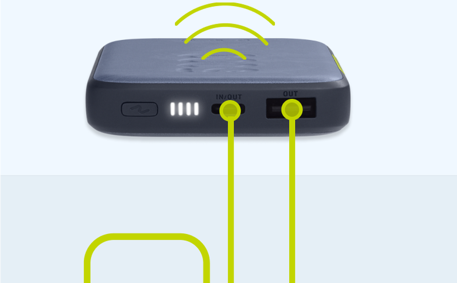 InstantGo 5000 Wireless Recharge simultanée de trois appareils - Image