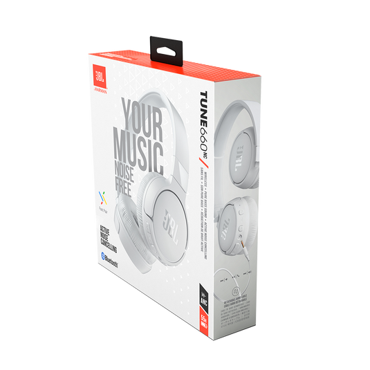 JBL Tune 660NC - White - Wireless, on-ear, active noise-cancelling headphones. - Detailshot 10 image number null
