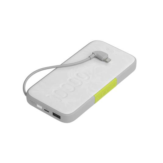 InstantGo 10000 Built-in Lightning Cable - White - 30W PD ultra-fast charging power bank - Hero image number null