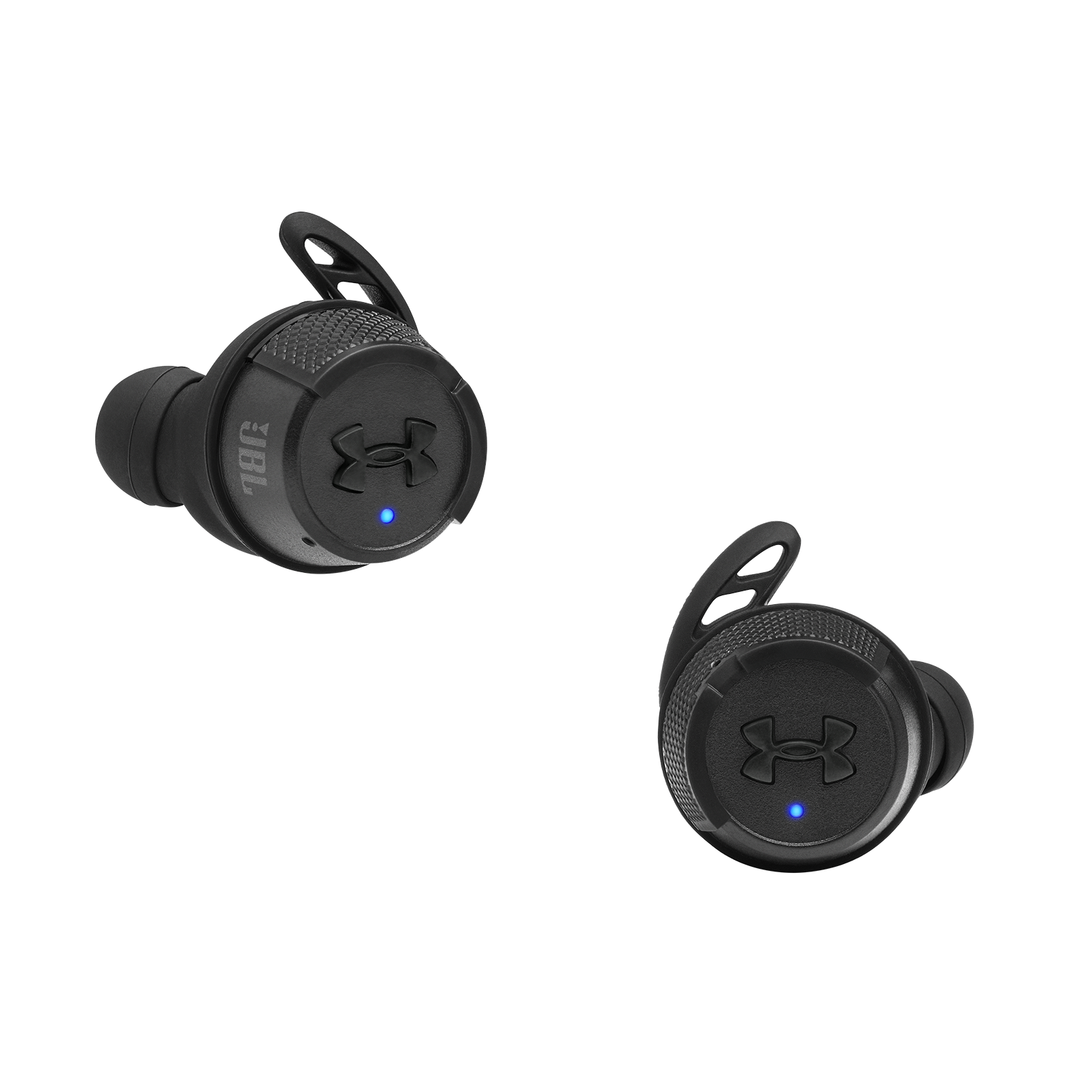 UA True Wireless Flash X - Engineered by JBL - Black - Waterproof true wireless sport earbuds - Front