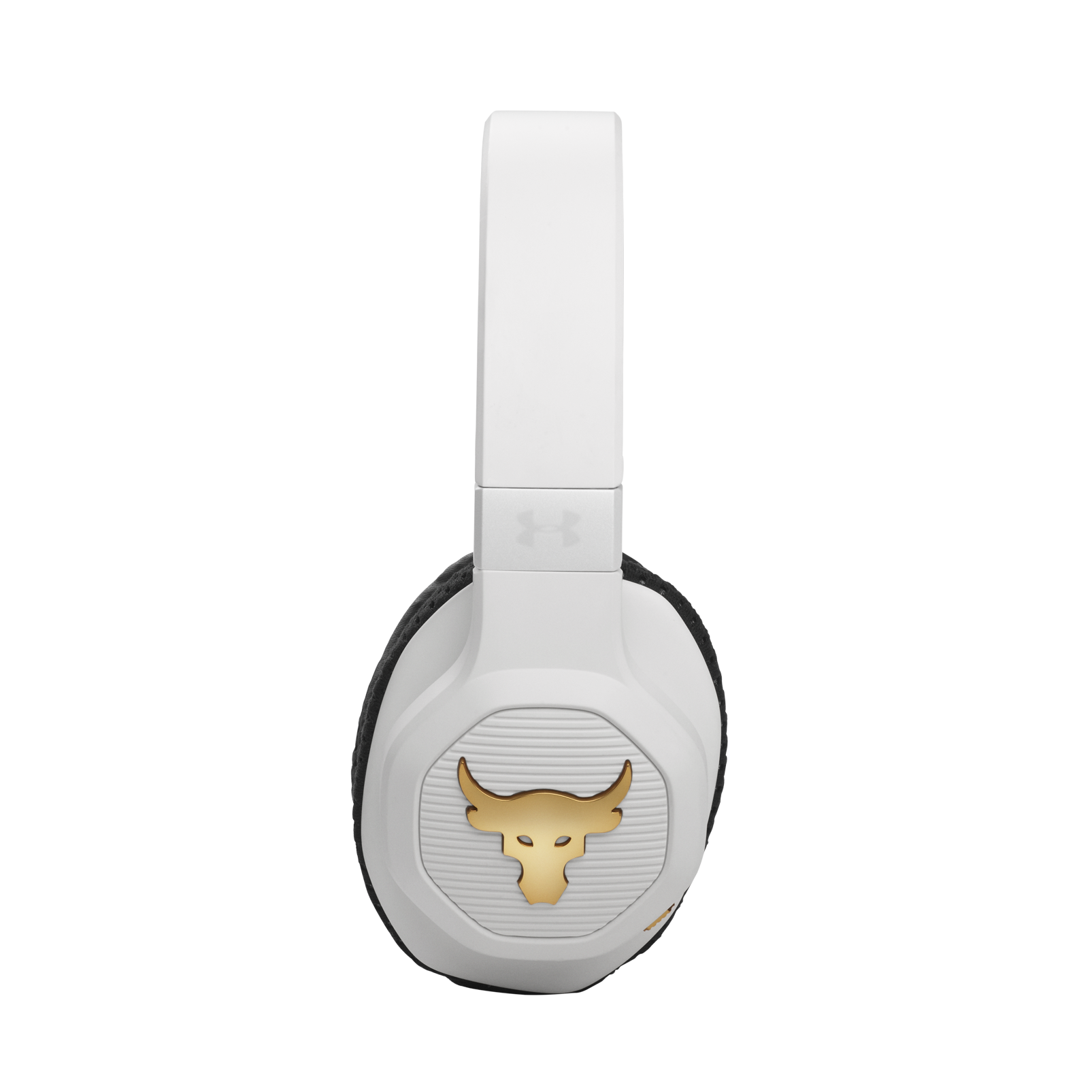 UA Project Rock Over-Ear Training Headphones - Engineered by JBL - White - Over-Ear ANC Sport Headphones - Detailshot 3
